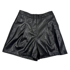 Idem Ditto Ruth Faux/Vegan Leather High-Waisted Shorts Women's Size Small